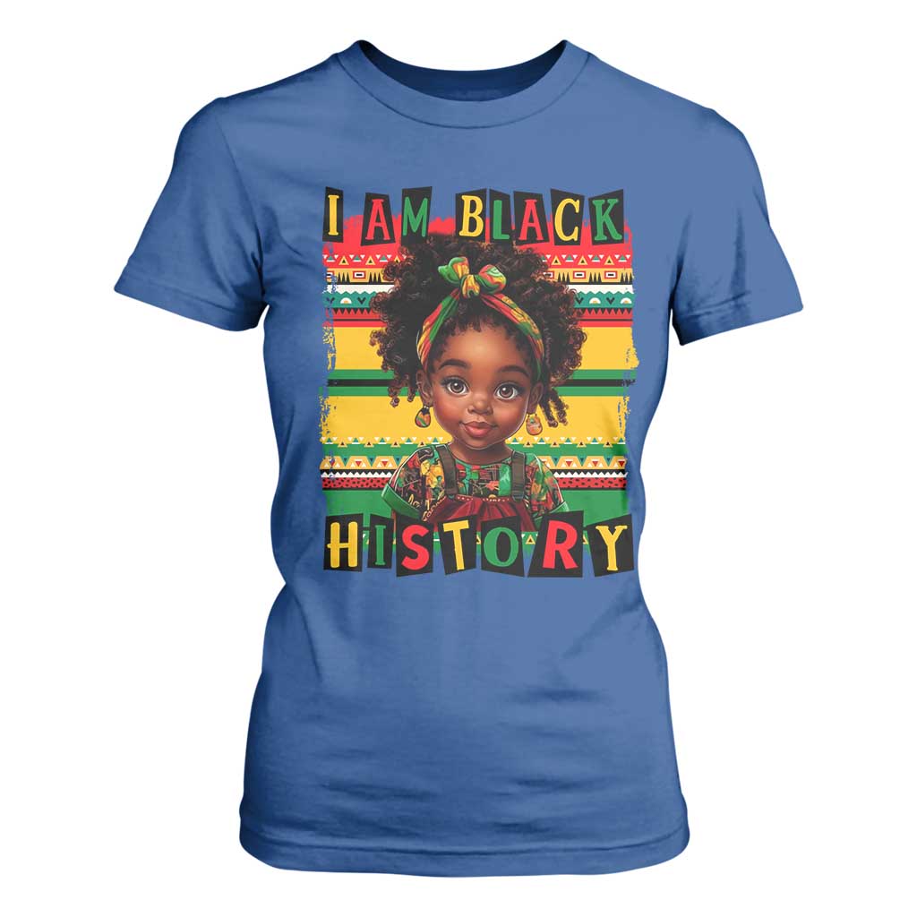 I Am Black History T Shirt For Women Month Black Melanin Kids Girls TS02 Royal Blue Print Your Wear