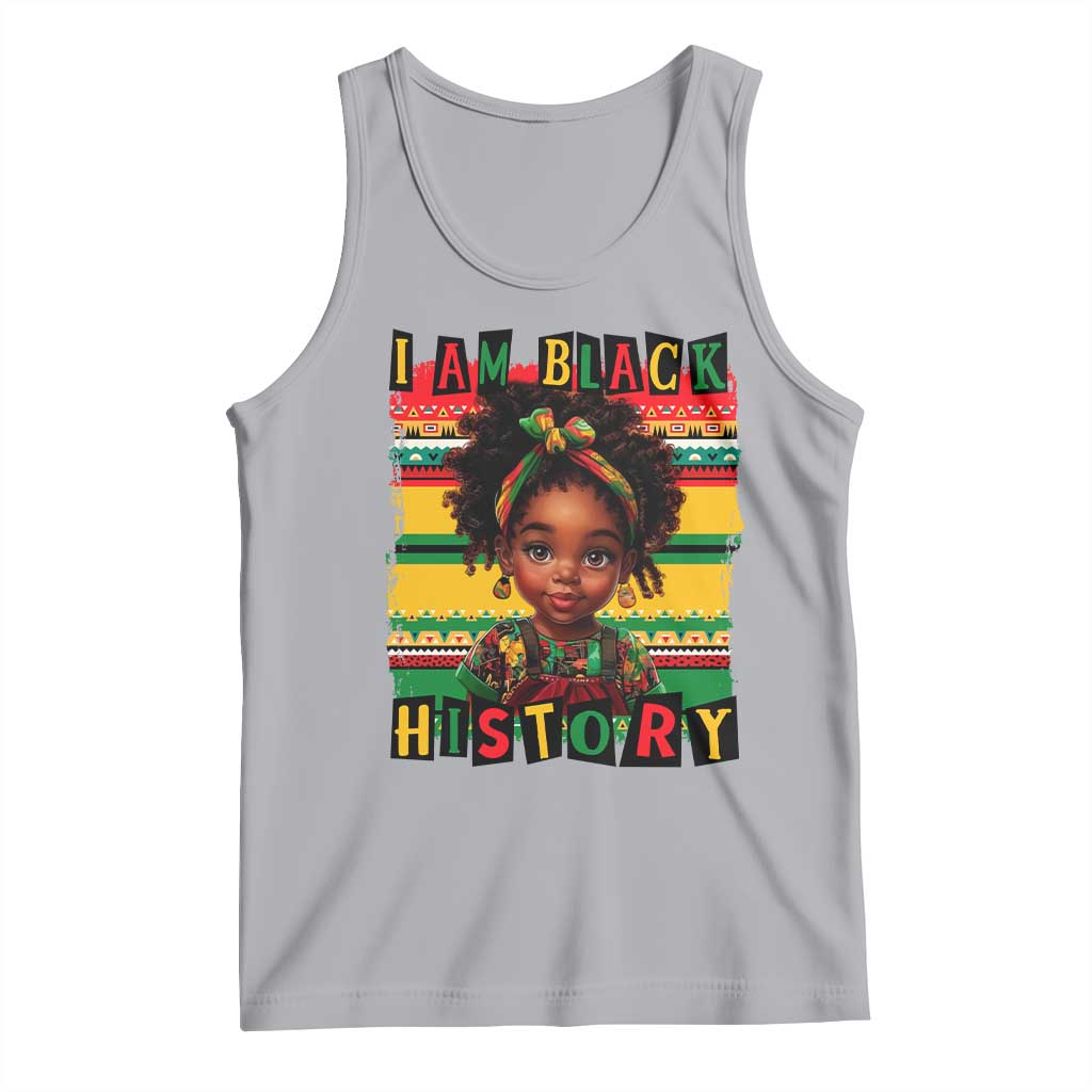 I Am Black History Tank Top Month Black Melanin Kids Girls TS02 Athletic Heather Print Your Wear