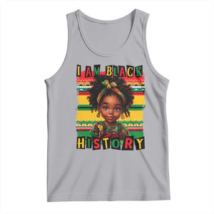 I Am Black History Tank Top Month Black Melanin Kids Girls TS02 Athletic Heather Print Your Wear