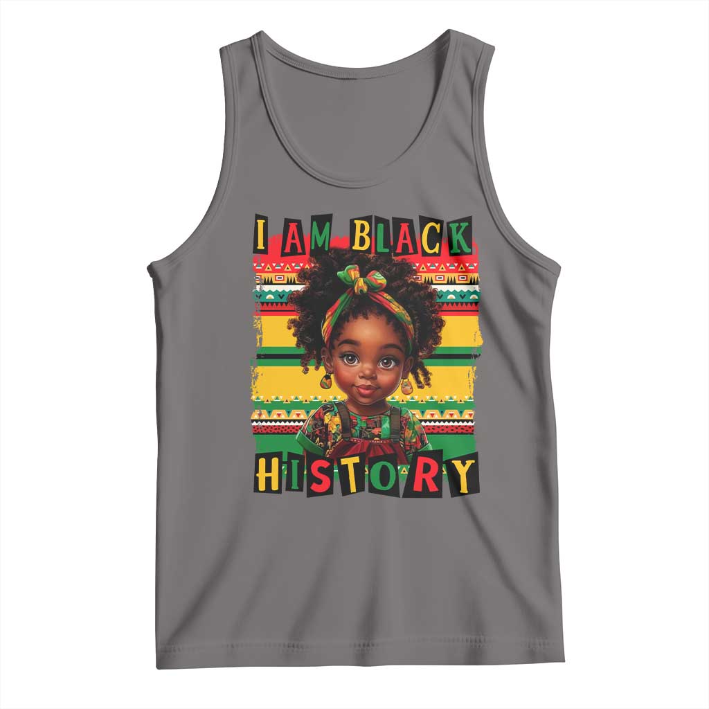 I Am Black History Tank Top Month Black Melanin Kids Girls TS02 Deep Heather Print Your Wear