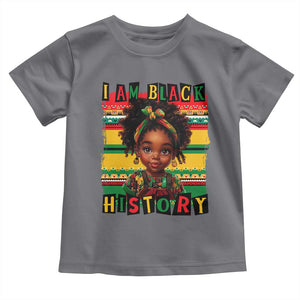 I Am Black History Toddler T Shirt Month Black Melanin Kids Girls TS02 Charcoal Print Your Wear