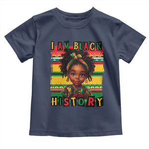 I Am Black History Toddler T Shirt Month Black Melanin Kids Girls TS02 Navy Print Your Wear
