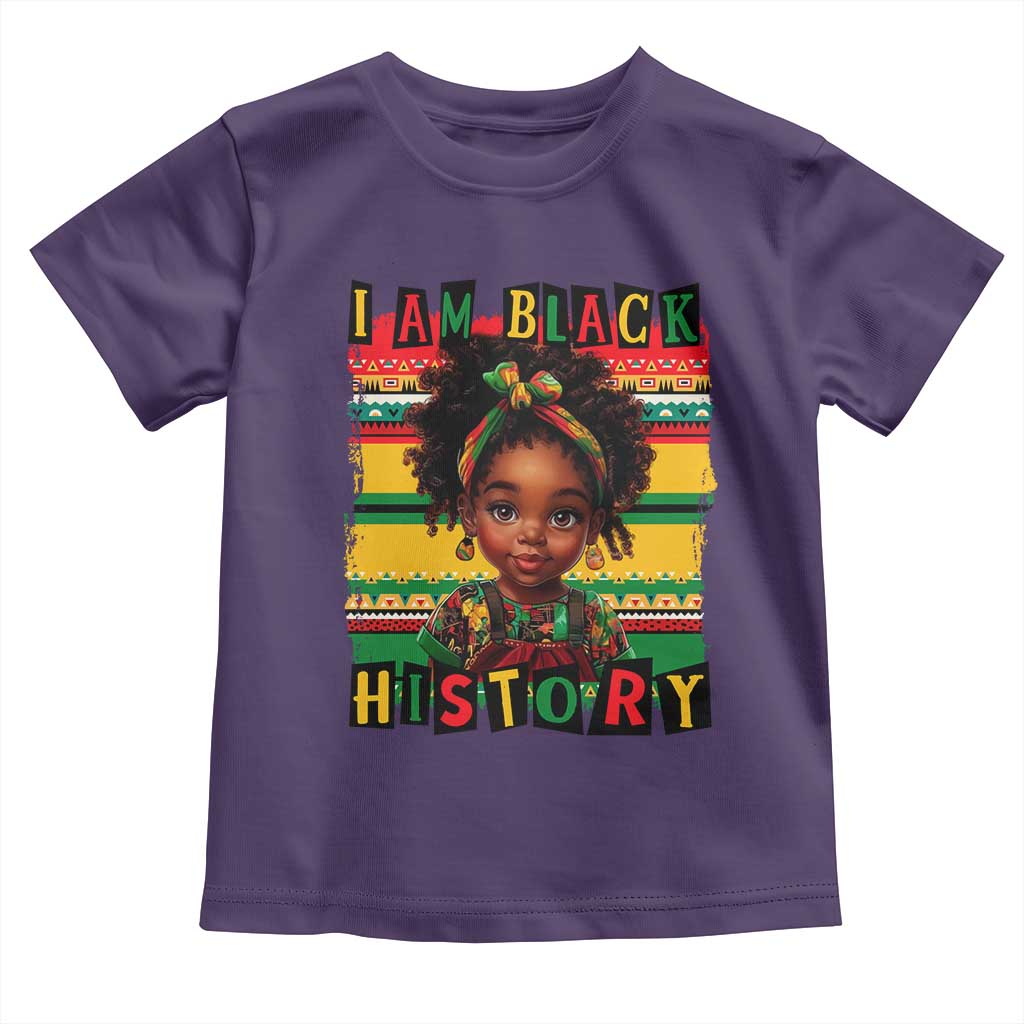 I Am Black History Toddler T Shirt Month Black Melanin Kids Girls TS02 Purple Print Your Wear