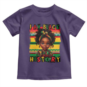 I Am Black History Toddler T Shirt Month Black Melanin Kids Girls TS02 Purple Print Your Wear