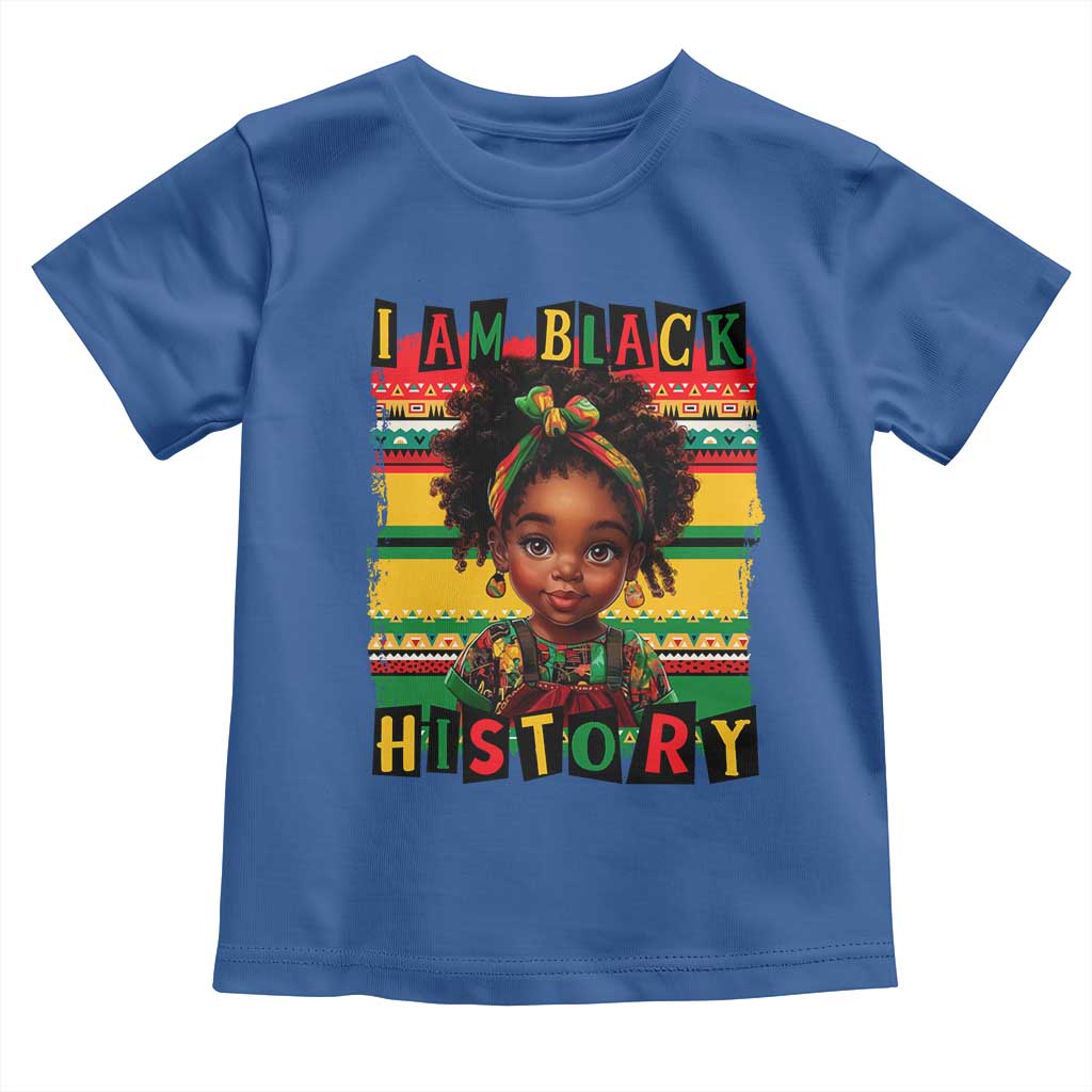 I Am Black History Toddler T Shirt Month Black Melanin Kids Girls TS02 Royal Blue Print Your Wear