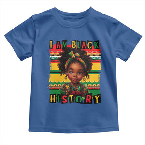 I Am Black History Toddler T Shirt Month Black Melanin Kids Girls TS02 Royal Blue Print Your Wear