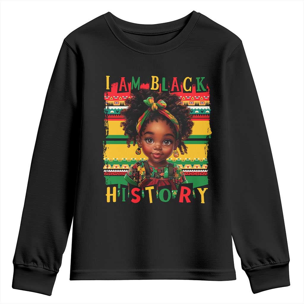 I Am Black History Youth Sweatshirt Month Black Melanin Kids Girls TS02 Black Print Your Wear