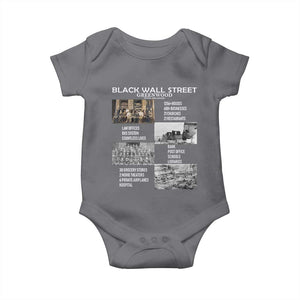 Black Wall Street Baby Onesie Black Business Black History Month TS02 Charcoal Print Your Wear