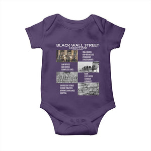 Black Wall Street Baby Onesie Black Business Black History Month TS02 Purple Print Your Wear
