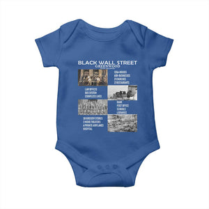Black Wall Street Baby Onesie Black Business Black History Month TS02 Royal Blue Print Your Wear
