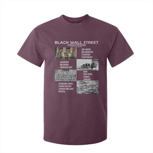 Black Wall Street T Shirt For Kid Black Business Black History Month TS02 Maroon Print Your Wear