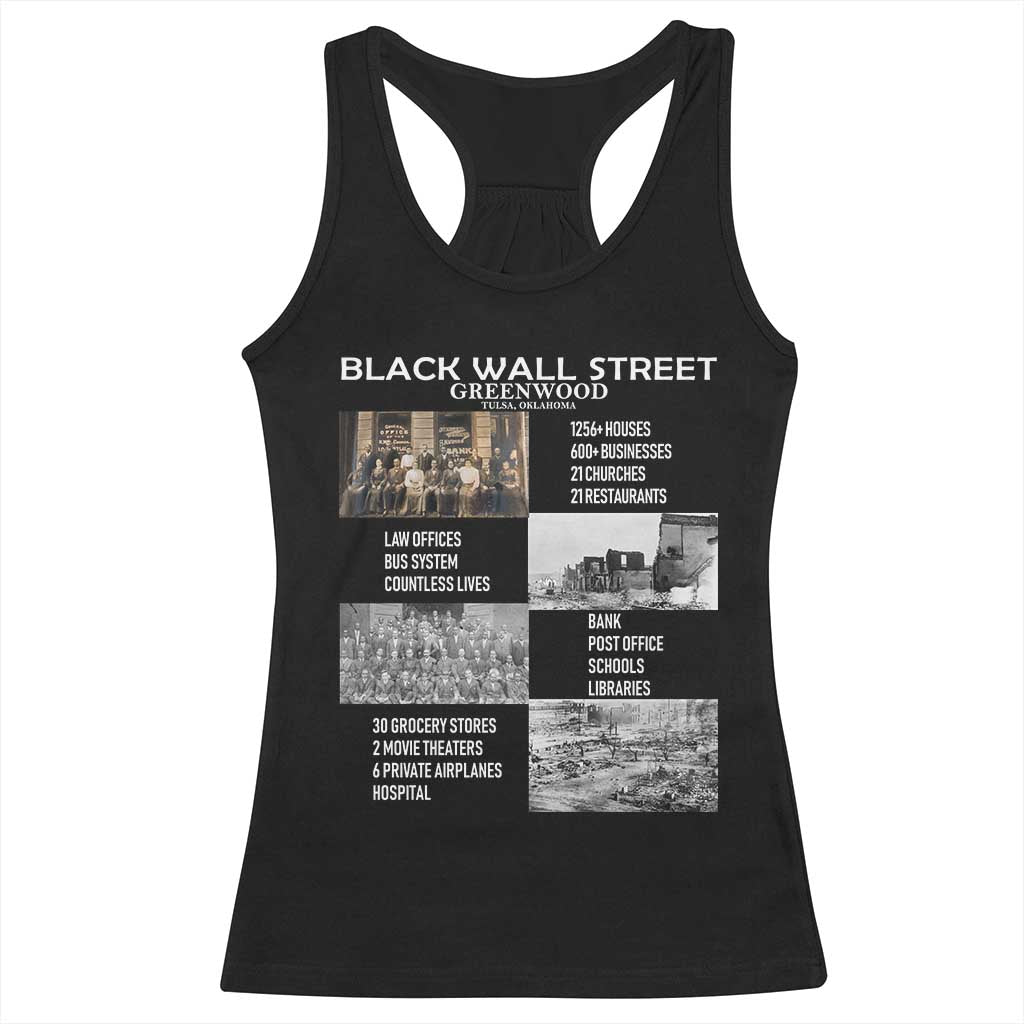 Black Wall Street Racerback Tank Top Black Business Black History Month TS02 Black Print Your Wear