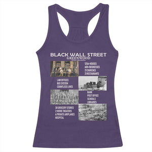 Black Wall Street Racerback Tank Top Black Business Black History Month TS02 Purple Print Your Wear