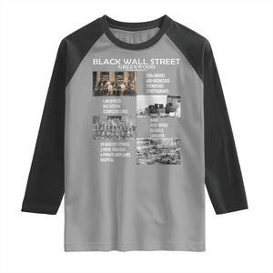 Black Wall Street Raglan Shirt Black Business Black History Month TS02 Sport Gray Black Print Your Wear