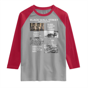 Black Wall Street Raglan Shirt Black Business Black History Month TS02 Sport Gray Red Print Your Wear