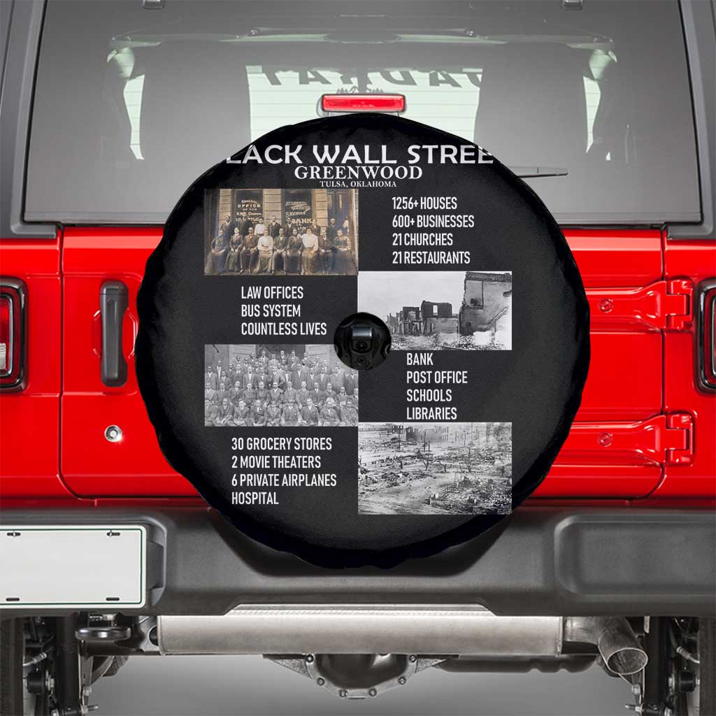 Black Wall Street Spare Tire Cover Black Business Black History Month TS02 Black Print Your Wear