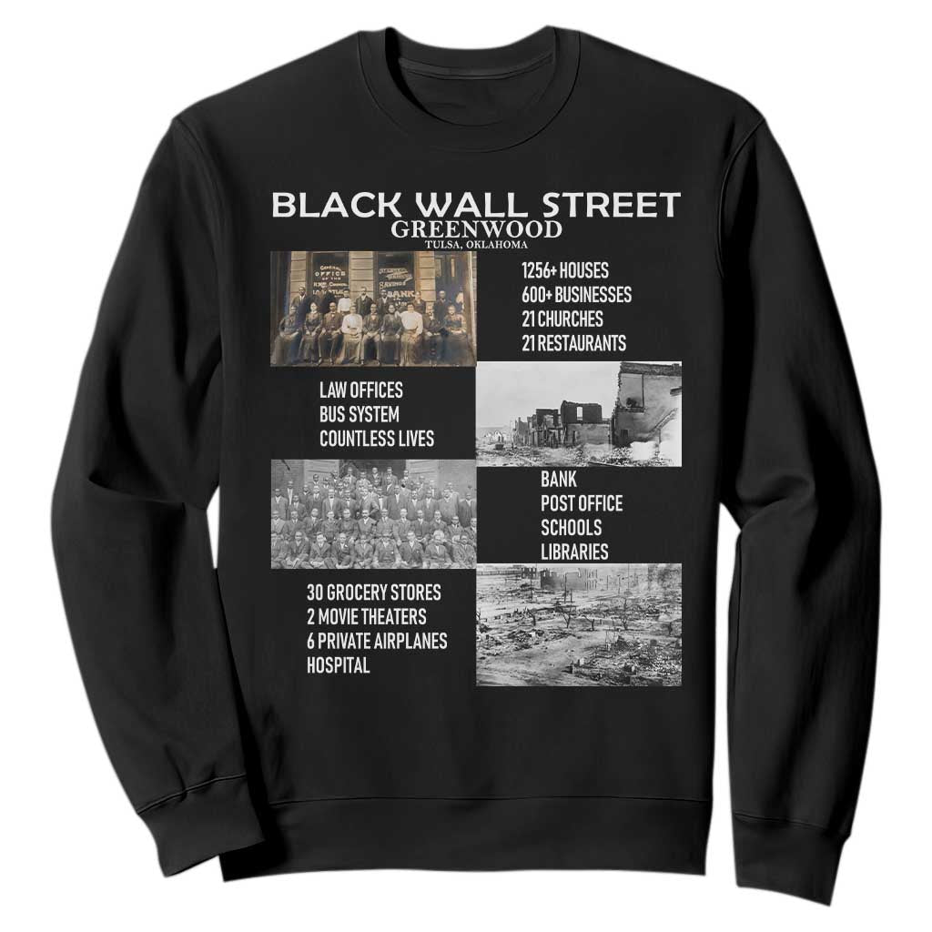 Black Wall Street Sweatshirt Black Business Black History Month TS02 Black Print Your Wear