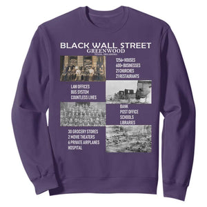 Black Wall Street Sweatshirt Black Business Black History Month TS02 Purple Print Your Wear