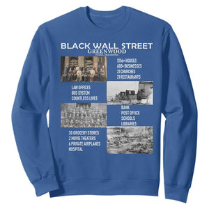 Black Wall Street Sweatshirt Black Business Black History Month TS02 Royal Blue Print Your Wear
