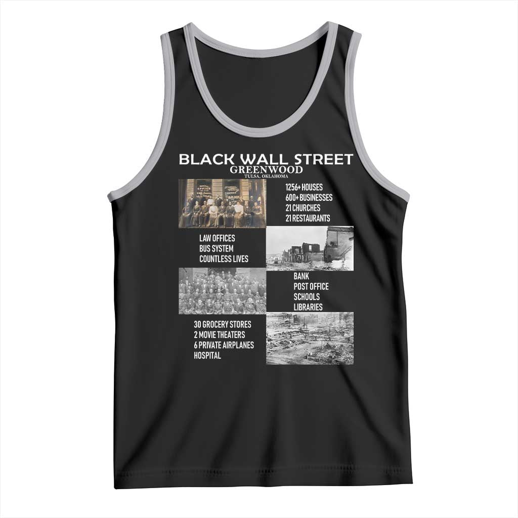 Black Wall Street Tank Top Black Business Black History Month TS02 Black Athletic Heather Print Your Wear