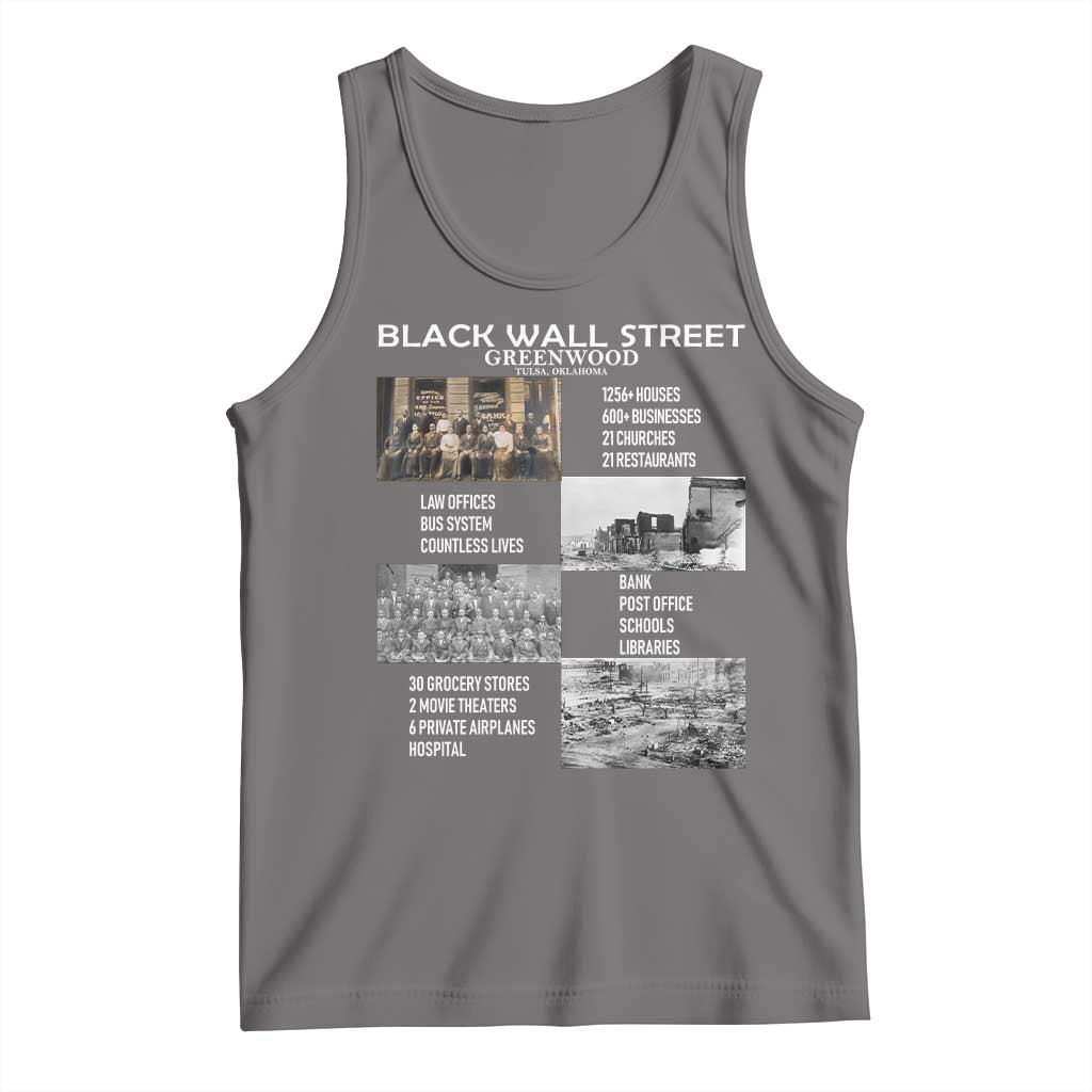 Black Wall Street Tank Top Black Business Black History Month TS02 Deep Heather Print Your Wear