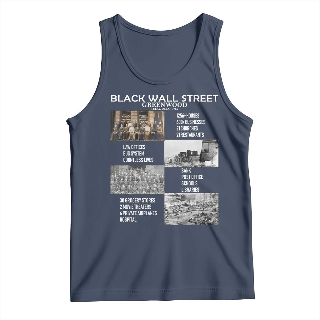 Black Wall Street Tank Top Black Business Black History Month TS02 Navy Print Your Wear