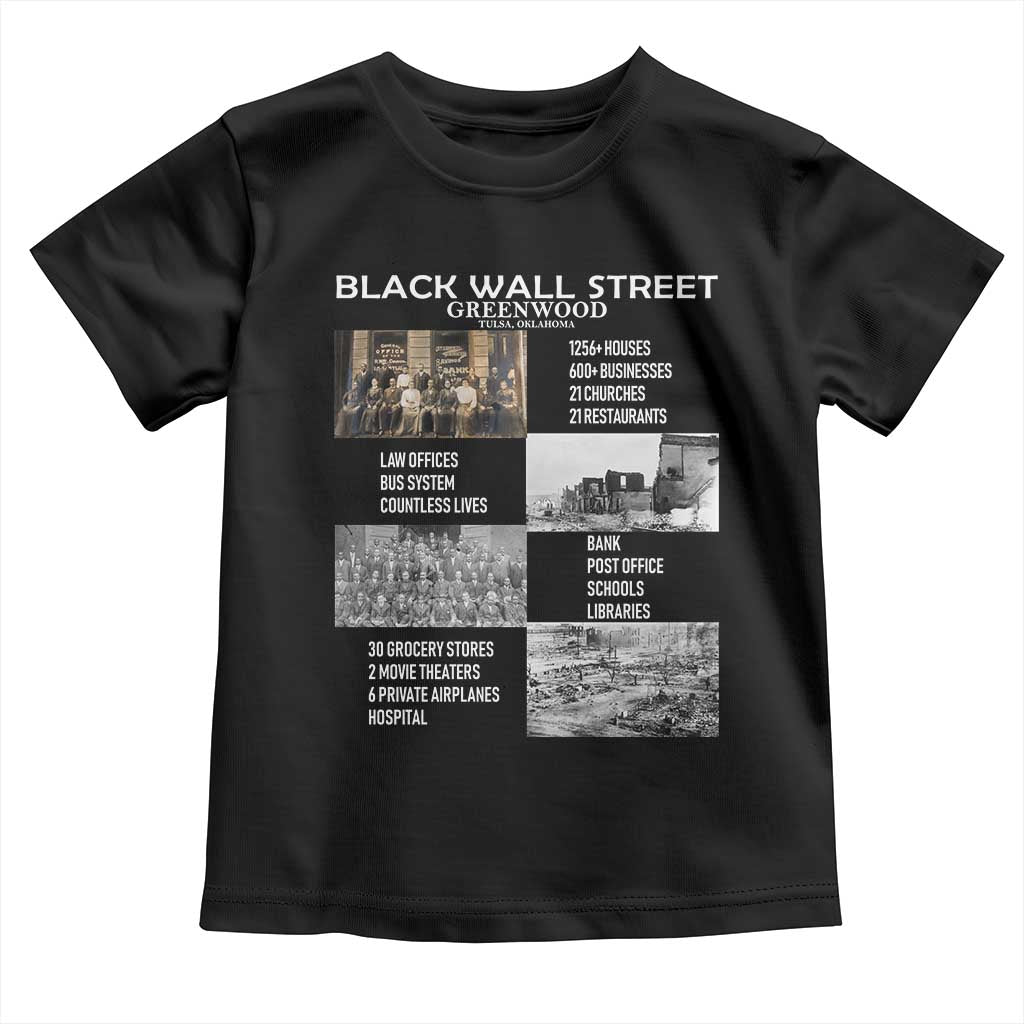 Black Wall Street Toddler T Shirt Black Business Black History Month TS02 Black Print Your Wear