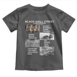 Black Wall Street Toddler T Shirt Black Business Black History Month TS02 Dark Heather Print Your Wear
