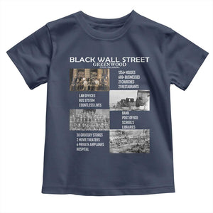 Black Wall Street Toddler T Shirt Black Business Black History Month TS02 Navy Print Your Wear