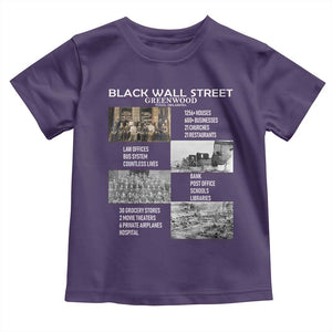 Black Wall Street Toddler T Shirt Black Business Black History Month TS02 Purple Print Your Wear