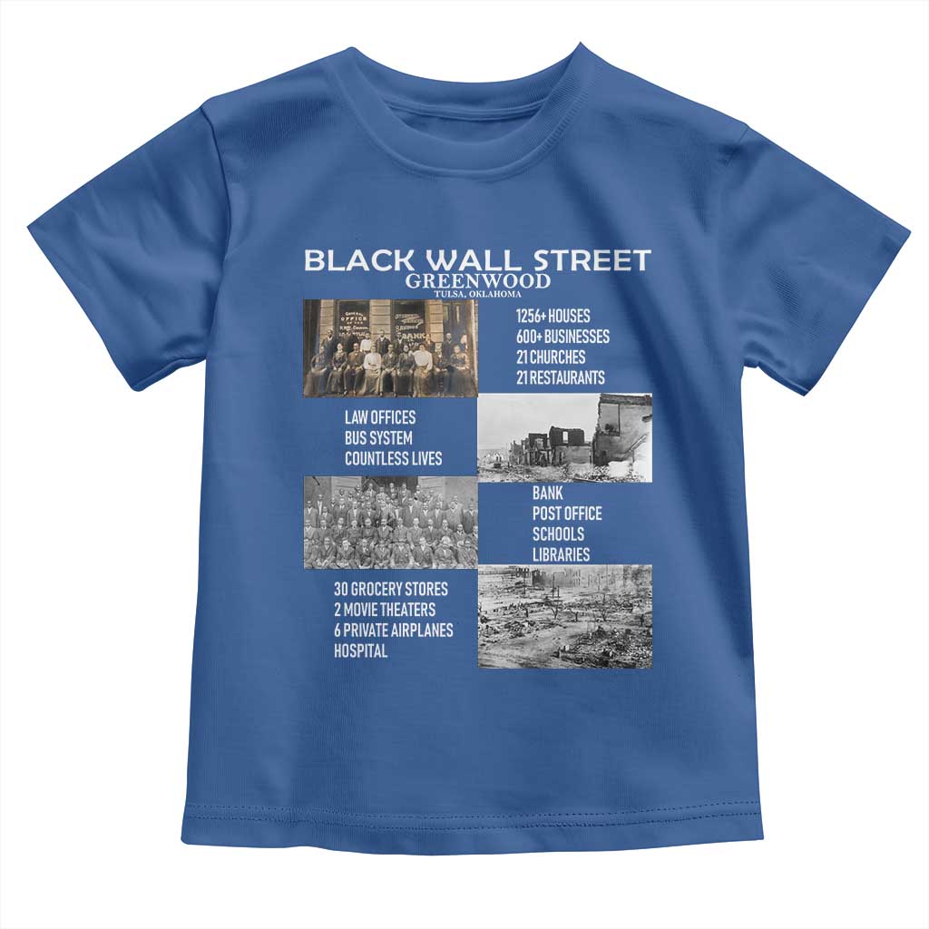 Black Wall Street Toddler T Shirt Black Business Black History Month TS02 Royal Blue Print Your Wear