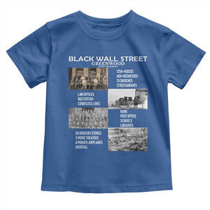 Black Wall Street Toddler T Shirt Black Business Black History Month TS02 Royal Blue Print Your Wear
