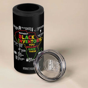 Proud Black Inventors 4 in 1 Can Cooler Tumbler Black History Month African American Pride TS02 Print Your Wear