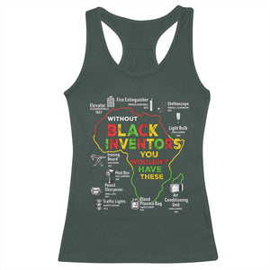 Proud Black Inventors Racerback Tank Top Black History Month African American Pride TS02 Dark Forest Green Print Your Wear