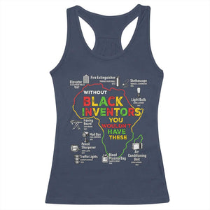 Proud Black Inventors Racerback Tank Top Black History Month African American Pride TS02 Navy Print Your Wear