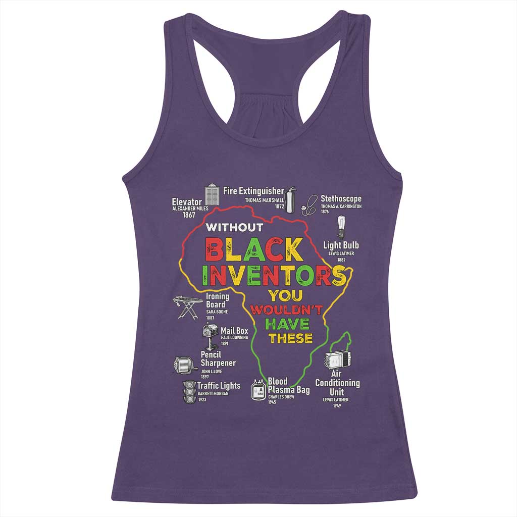 Proud Black Inventors Racerback Tank Top Black History Month African American Pride TS02 Purple Print Your Wear