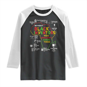 Proud Black Inventors Raglan Shirt Black History Month African American Pride TS02 Black White Print Your Wear