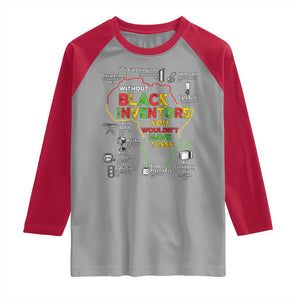 Proud Black Inventors Raglan Shirt Black History Month African American Pride TS02 Sport Gray Red Print Your Wear