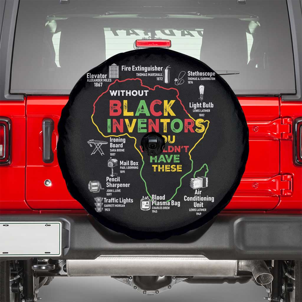 Proud Black Inventors Spare Tire Cover Black History Month African American Pride TS02 Black Print Your Wear