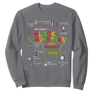 Proud Black Inventors Sweatshirt Black History Month African American Pride TS02 Charcoal Print Your Wear
