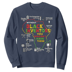 Proud Black Inventors Sweatshirt Black History Month African American Pride TS02 Navy Print Your Wear