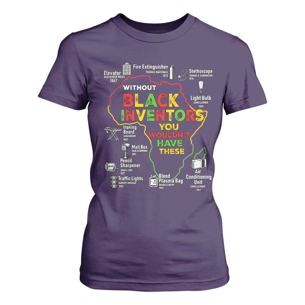 Proud Black Inventors T Shirt For Women Black History Month African American Pride TS02 Purple Print Your Wear