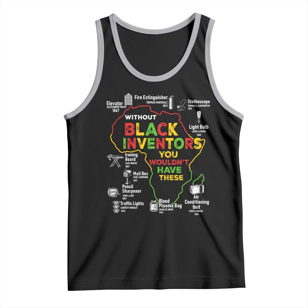 Proud Black Inventors Tank Top Black History Month African American Pride TS02 Black Athletic Heather Print Your Wear