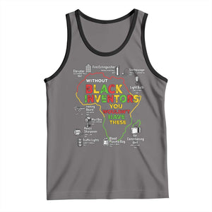 Proud Black Inventors Tank Top Black History Month African American Pride TS02 Deep Heather Black Print Your Wear
