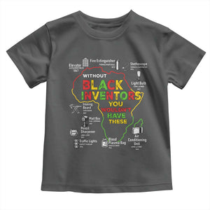Proud Black Inventors Toddler T Shirt Black History Month African American Pride TS02 Dark Heather Print Your Wear