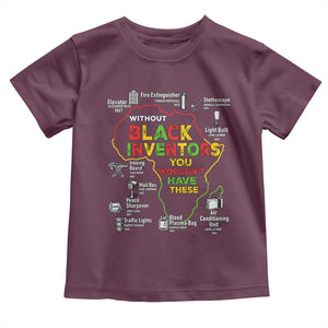 Proud Black Inventors Toddler T Shirt Black History Month African American Pride TS02 Maroon Print Your Wear