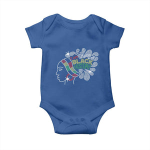 I Am Black History Baby Onesie Black Girl Sparkling Bling TS02 Royal Blue Print Your Wear