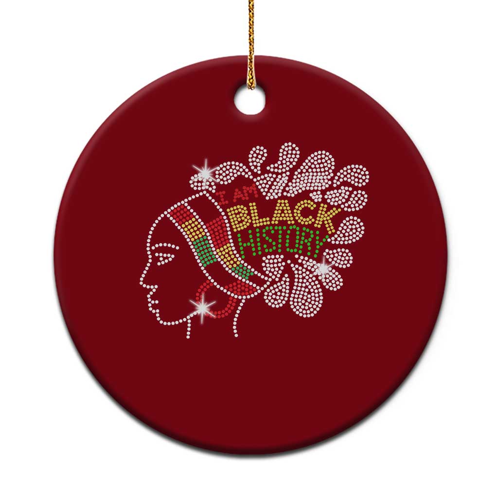 I Am Black History Ceramic Ornament Black Girl Sparkling Bling TS02 1pc Red Print Your Wear