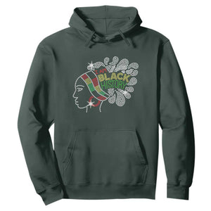 I Am Black History Hoodie Black Girl Sparkling Bling TS02 Dark Forest Green Print Your Wear