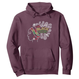 I Am Black History Hoodie Black Girl Sparkling Bling TS02 Maroon Print Your Wear